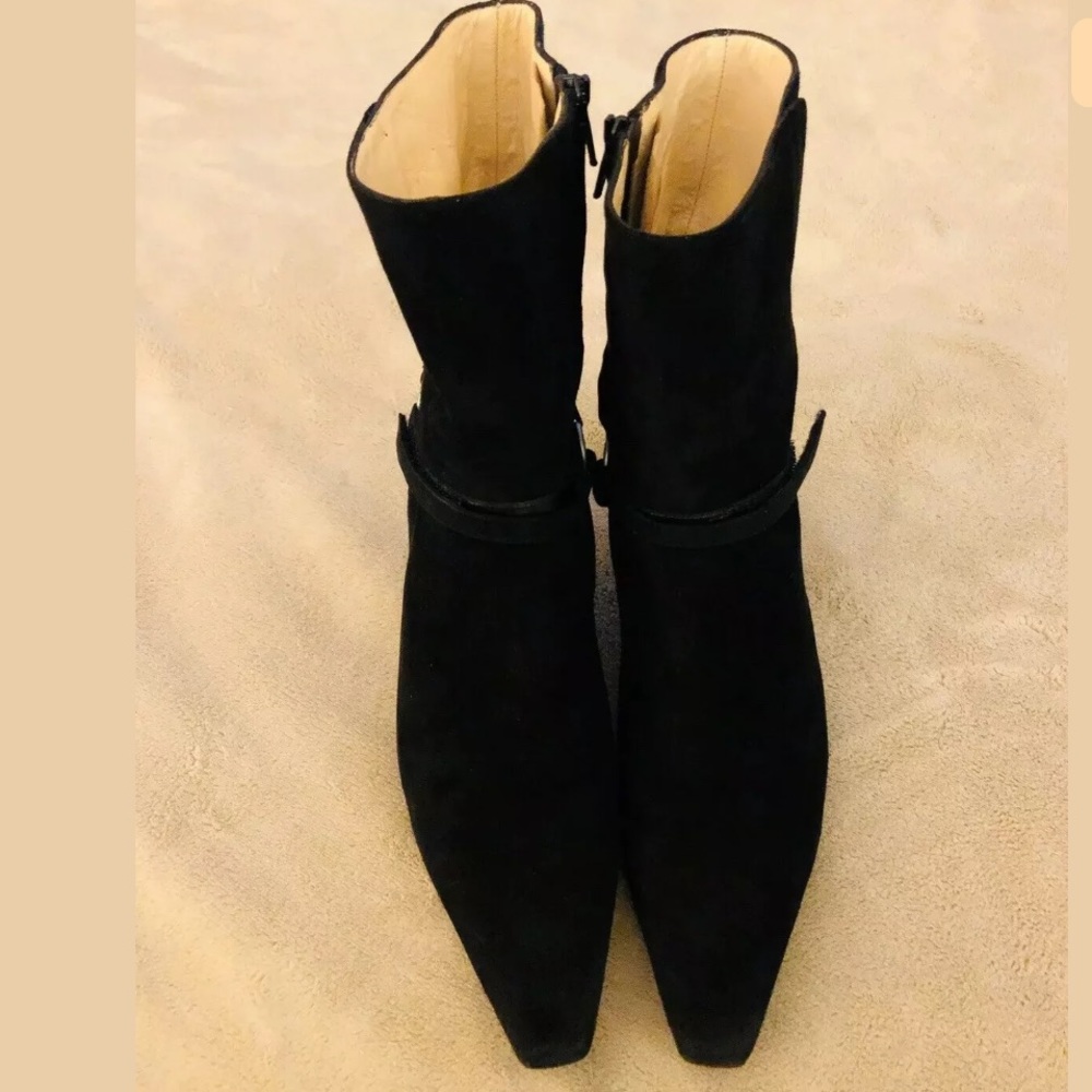 Chanel Suede Harness Ankle Boots - Picture 2 of 8